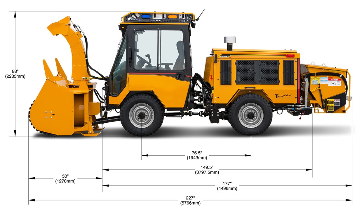 trackless vehicles mt7 measurements diagram